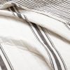 Twin XL Cream/Black Stripe Reversible Cotton 2-Pc Quilt Set
