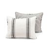 Twin XL Cream/Black Stripe Reversible Cotton 2-Pc Quilt Set