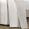 Twin XL Farmhouse Cream/Gray Stripe 2-Pc Reversible Cotton Quilt Set